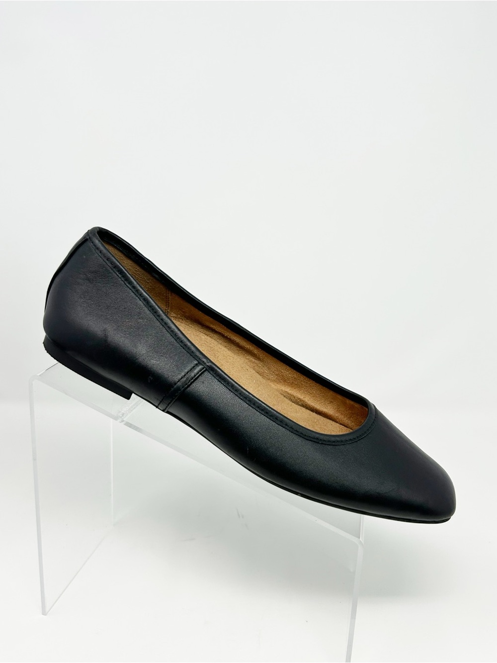 Vionic Orinda Ballet Flats Black Square Toe Slip-On Comfort Support Size 11
